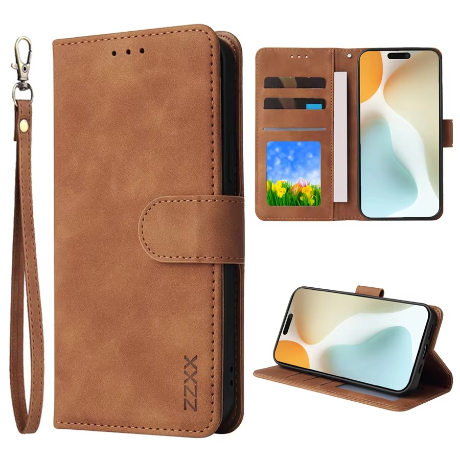 Luxury iPhone Case — Leather Magnetic Wallet Flip Cover with Card Slot Holder, Shockproof Anti-Fingerprint Anti-Scratch Non-Slip Full Protection