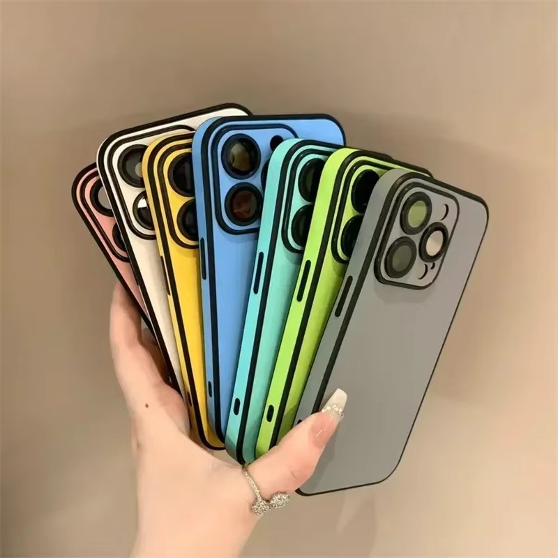 Luxury Leather iPhone Case — Soft Silicone Bumper, Shockproof Full Coverage, Anti-Fingerprint, Anti-Scratch, Dustproof, Lightweight Matte Finish