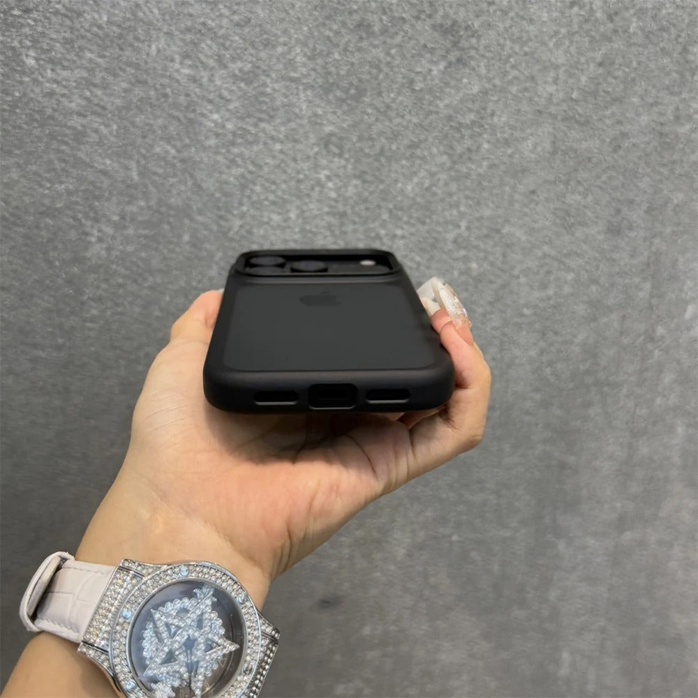 Luxury iPhone Case — MagSafe-Compatible Shockproof Matte Hard Cover with Camera Control Button, Translucent Frosted Anti-Fingerprint Non-Slip Design