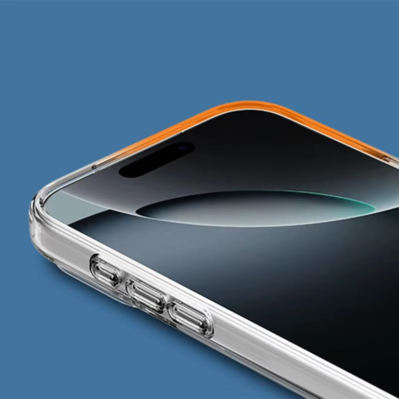 Luxury iPhone Case — MagSafe Magnetic Transparent TPU+PC Protective Cover with Camera Button, Shock-Resistant Slim Design