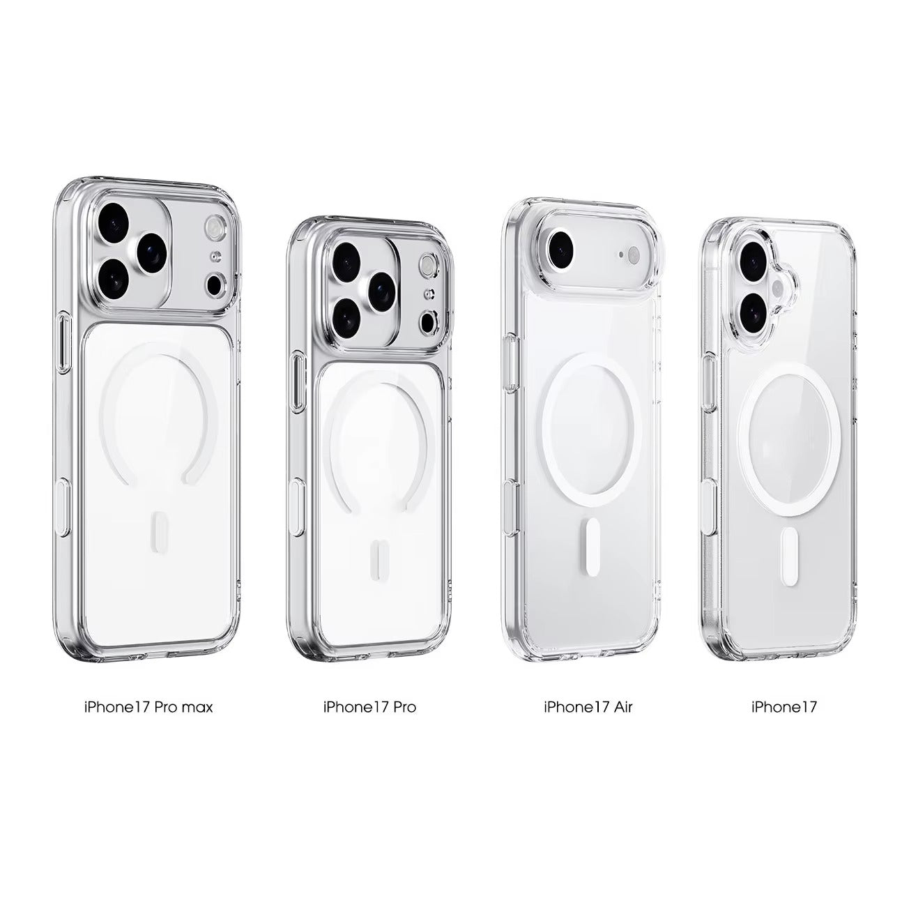 Luxury iPhone Case — MagSafe Magnetic Transparent TPU+PC Protective Cover with Camera Button, Shock-Resistant Slim Design