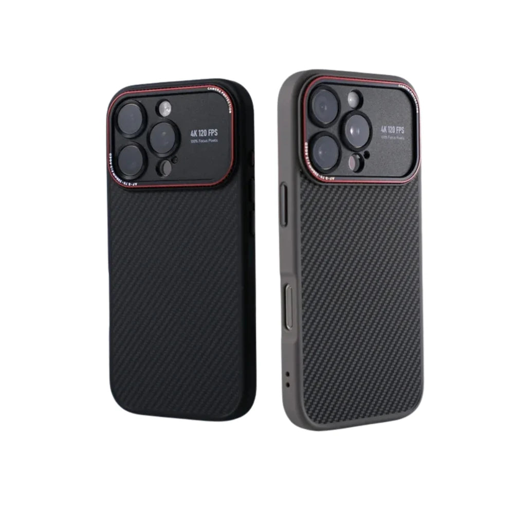 Luxury Magnetic MagSafe iPhone Case Shockproof with Large Window Camera Protection, Carbon Fiber Texture, Anti-Fingerprint Non-Slip Cover