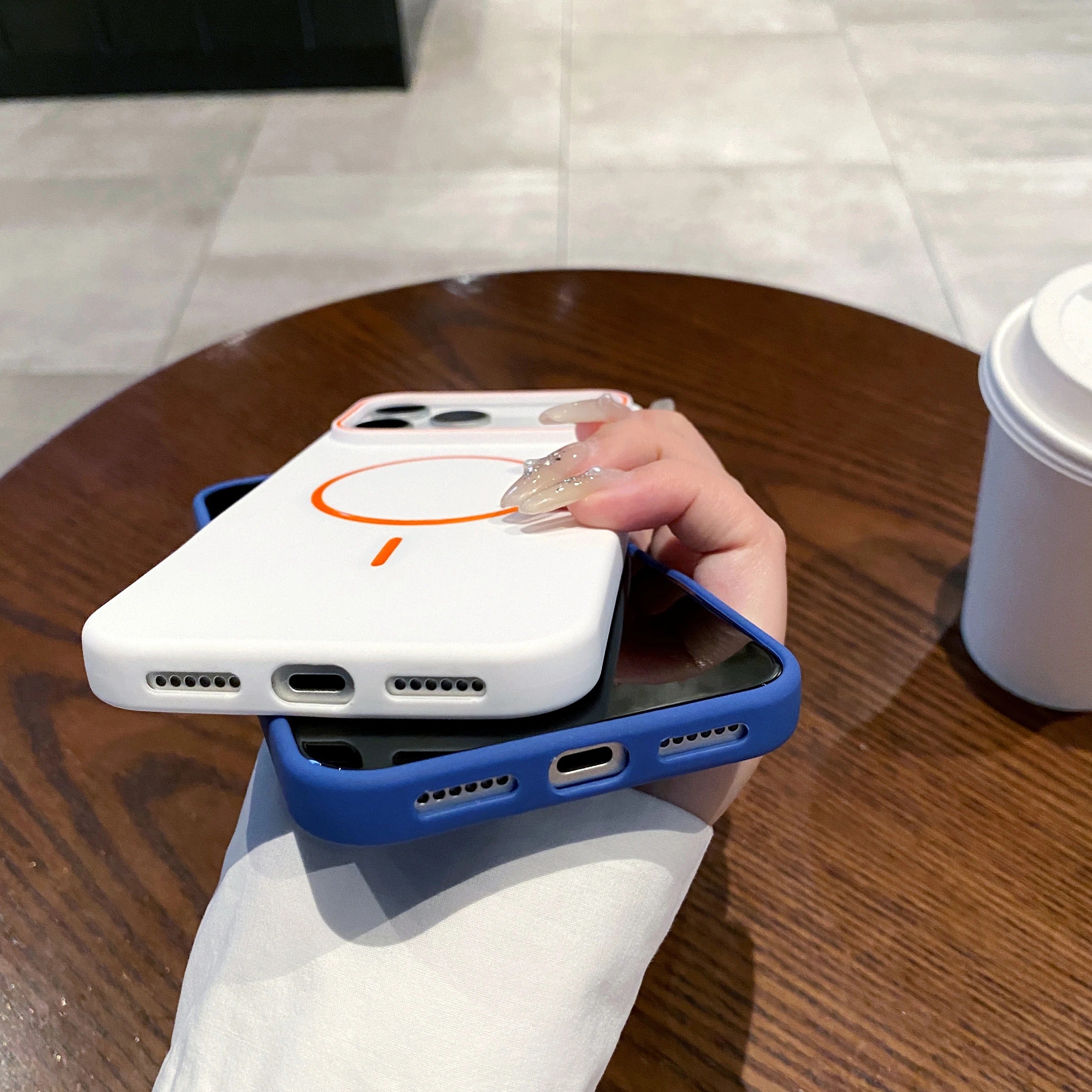 Luxury iPhone Case — Magnetic Matte Soft Shockproof Bumper with Anti-Fingerprint, Non-Slip, Full Coverage and MagSafe Wireless-Charging Compatibility