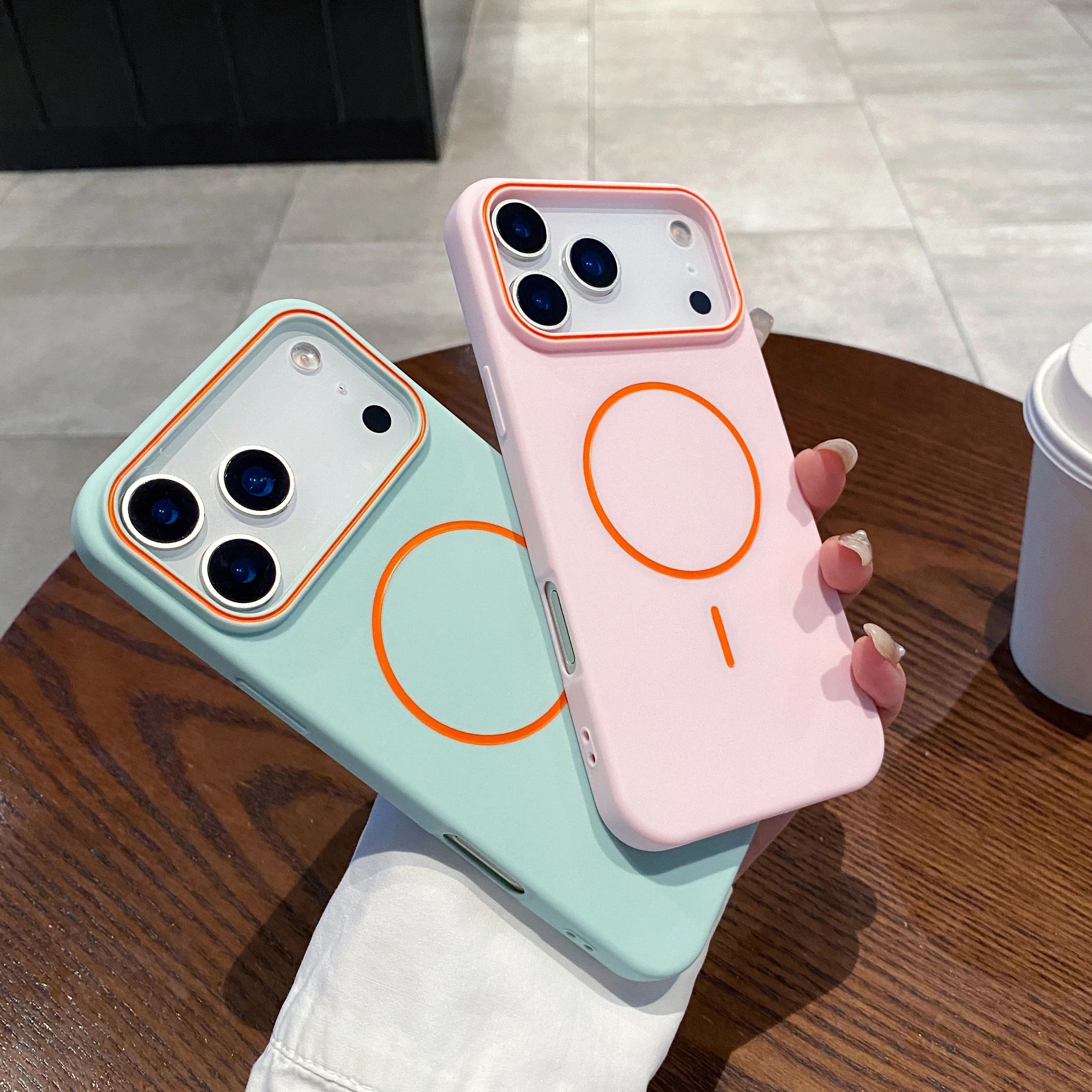 Luxury iPhone Case — Magnetic Matte Soft Shockproof Bumper with Anti-Fingerprint, Non-Slip, Full Coverage and MagSafe Wireless-Charging Compatibility