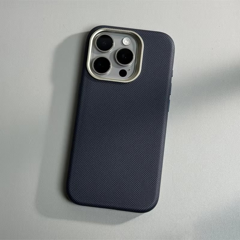 Luxury iPhone Case — MagSafe Magnetic Shockproof Cover with Diamond Texture Leather Design, Anti-Fingerprint Grip and Wireless-Charging Safe Finish