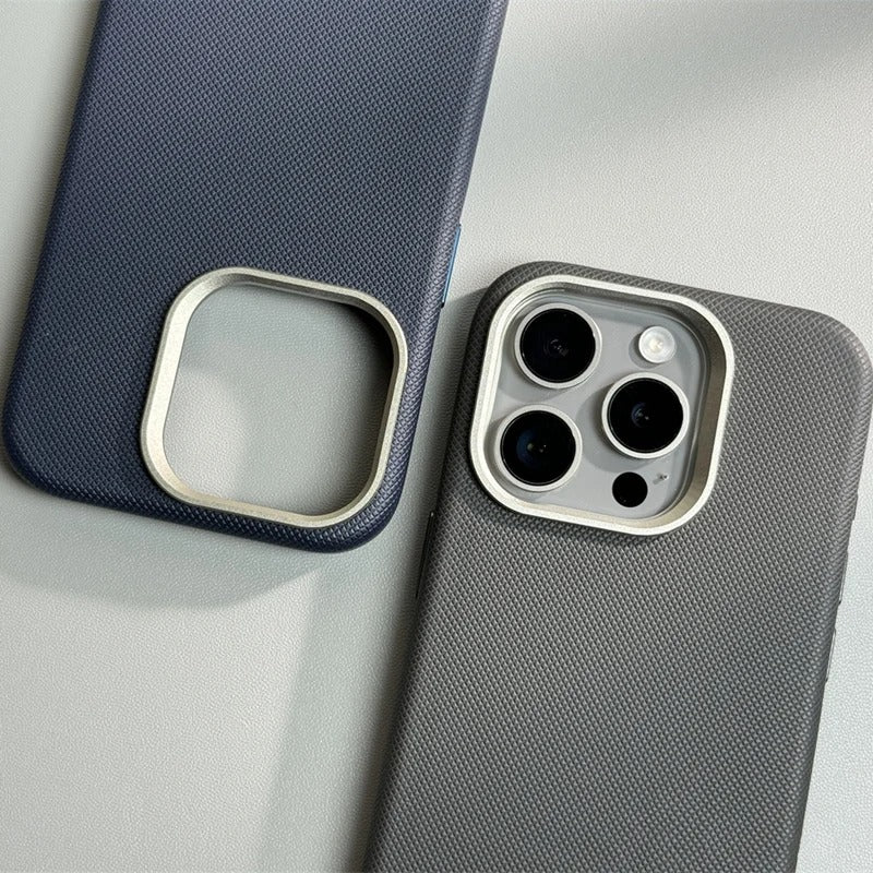 Luxury iPhone Case — MagSafe Magnetic Shockproof Cover with Diamond Texture Leather Design, Anti-Fingerprint Grip and Wireless-Charging Safe Finish