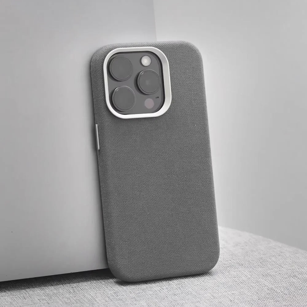 Luxury iPhone Case — MagSafe Magnetic Shockproof Cover with Diamond Texture Leather Design, Anti-Fingerprint Grip and Wireless-Charging Safe Finish