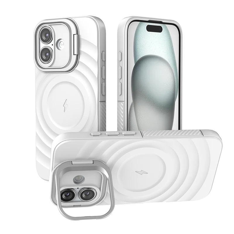 Luxury Magnetic iPhone Case — Adjustable Lens Mount Soft Silicone Cover, Shockproof, Anti-Fingerprint, Anti-Scratch, Dustproof, Non-Slip, Magsafe Compatible