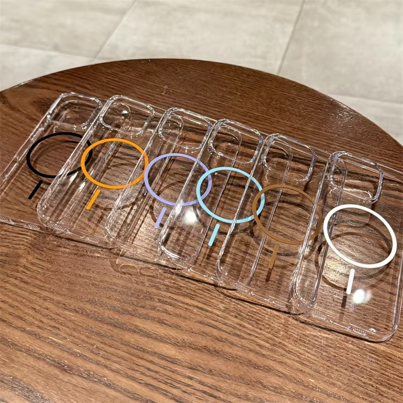 Luxury iPhone Case — Magnetic MagSafe Wireless-Charging Compatible, Shockproof, Anti-Fingerprint, Anti-Scratch, Transparent Half-Wrapped Cover