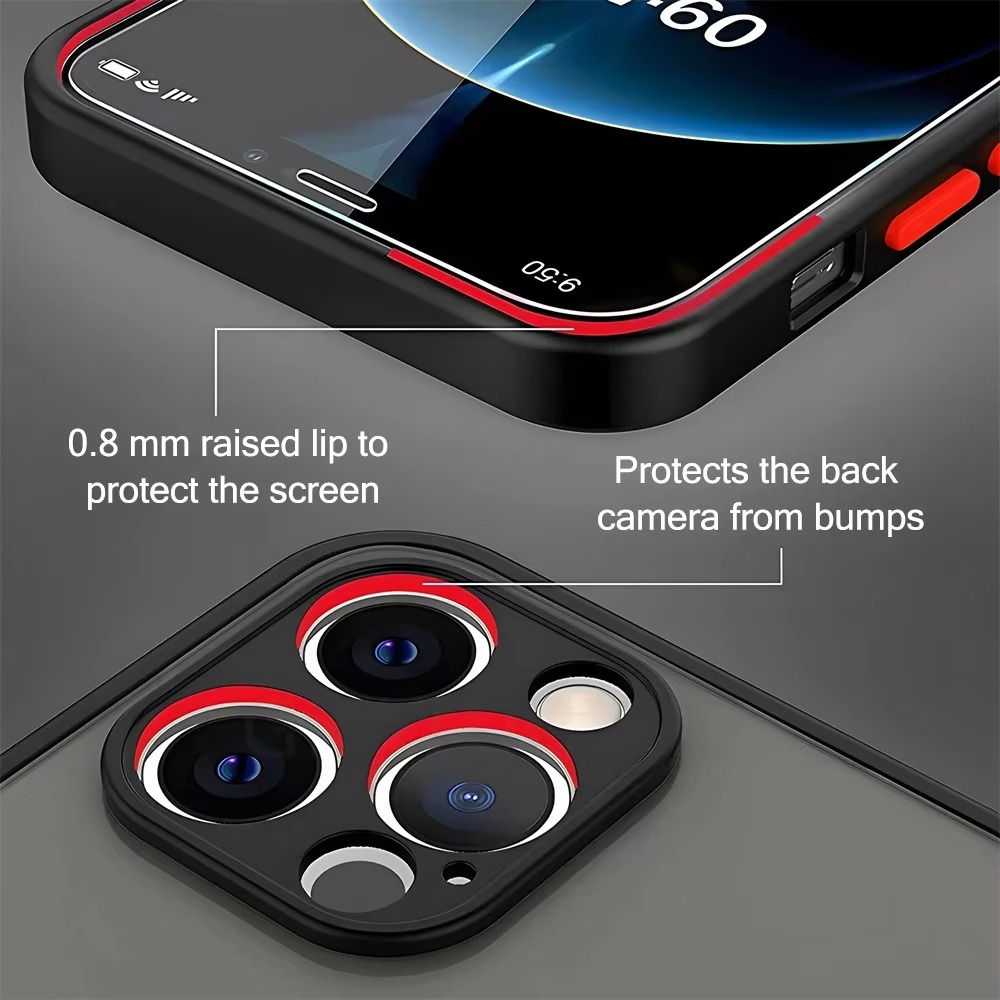 Luxury Magnetic iPhone Case — Matte Soft Silicone Cover, Color Collision, Camera Lens Protection, Shockproof, Anti-Scratch, Magsafe Compatible