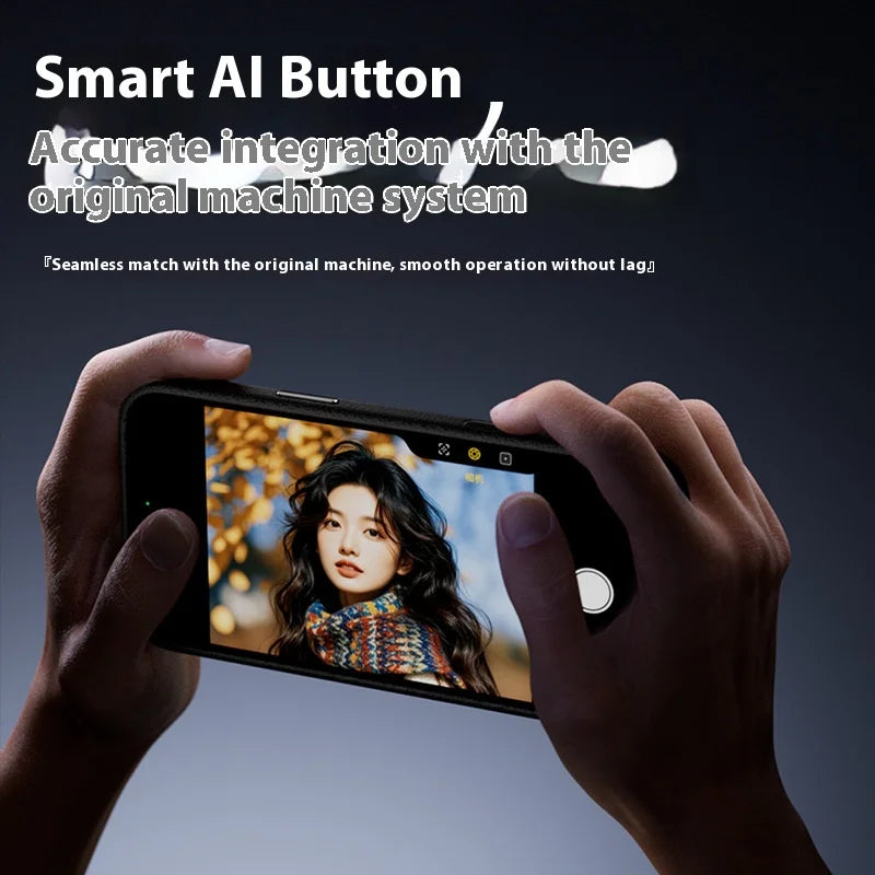 Luxury iPhone Case — Magnetic Wireless-Charging Leather Cover with Metal Camera Protection and Shockproof Anti-Fingerprint Full-Coverage Design