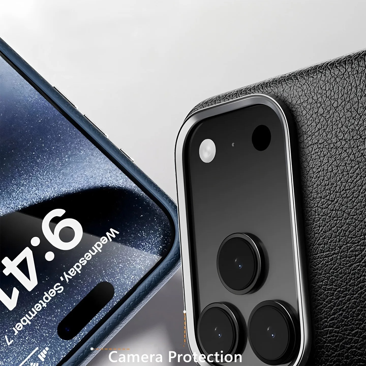 Luxury iPhone Case — Magnetic Wireless-Charging Leather Cover with Metal Camera Protection and Shockproof Anti-Fingerprint Full-Coverage Design