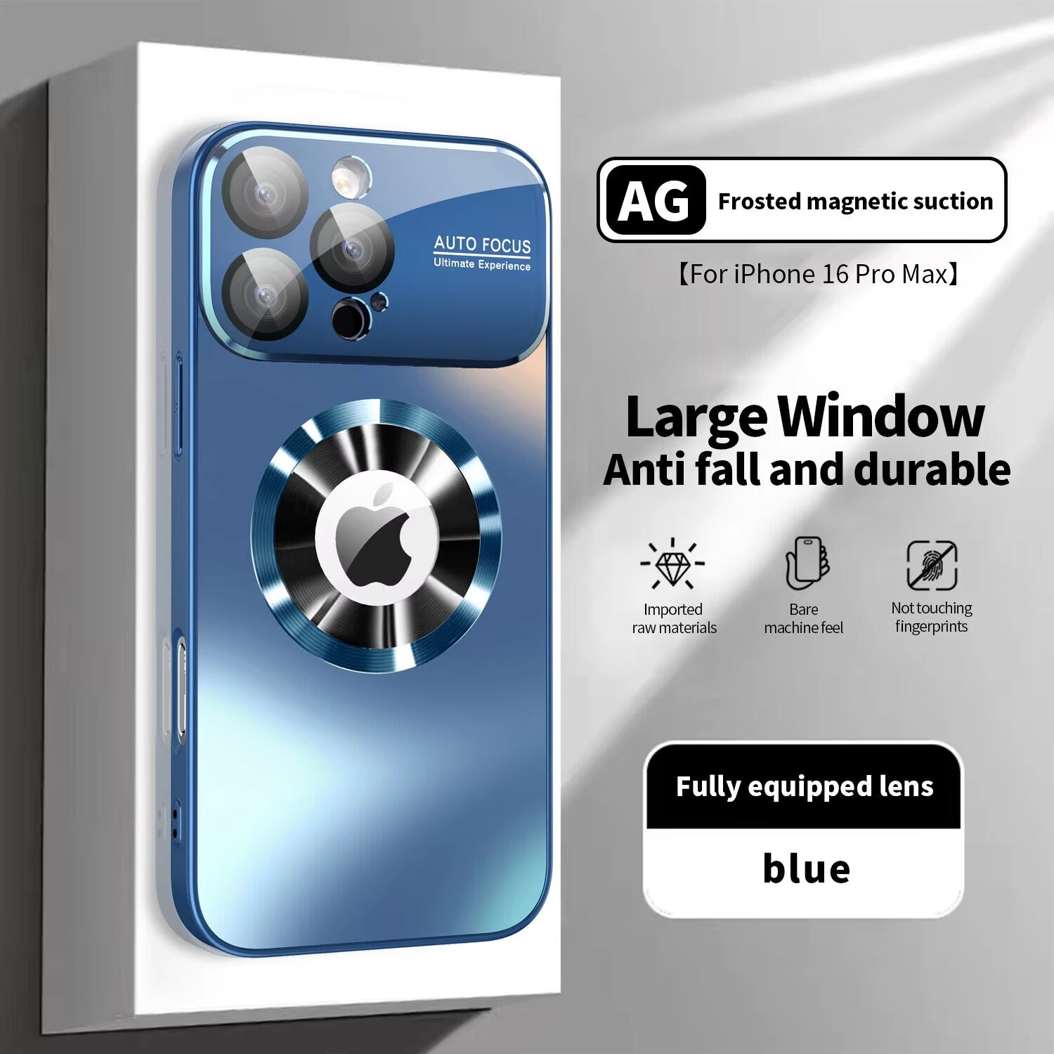 Luxury Magsafe Magnetic iPhone Case — Large Window Logo Hole, Shockproof Half-Wrapped Cover, Camera Lens Protection, Anti-Fingerprint, Matte Non-Slip