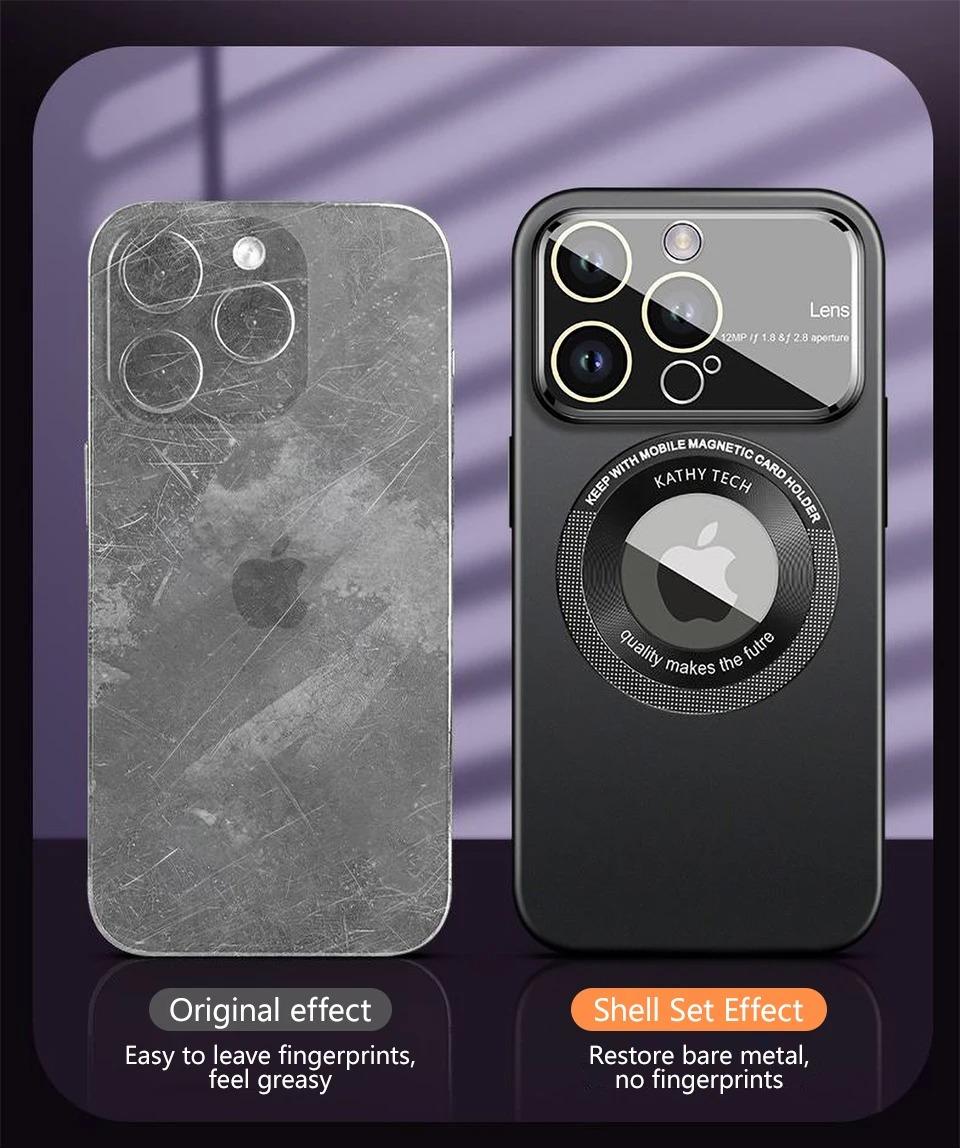 Luxury Matte Magnetic iPhone Case — Magsafe Wireless Charging, Lens Protection, Shockproof, Anti-Fingerprint, Anti-Scratch, Dustproof Full Coverage Cover