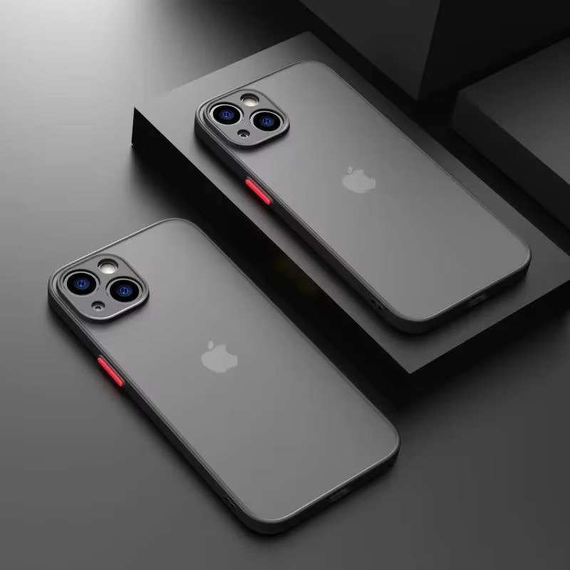 Luxury iPhone Case — Matte Silicone Shockproof, Anti-Fingerprint, Anti-Scratch, Non-Slip, Water-Resistant Full Protection Cover
