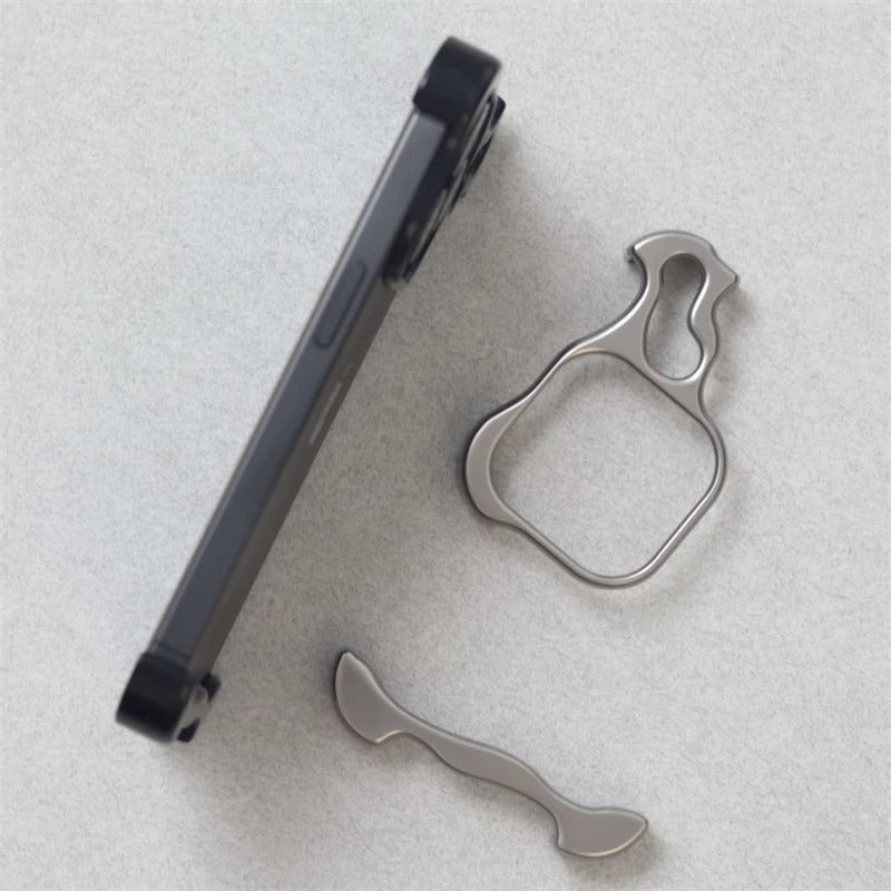 Luxury iPhone Case — Titanium Alloy Metal Bumper with Corner Protection, Metal Lens Guard and Slim Half-Wrapped Shock-Resistant Design