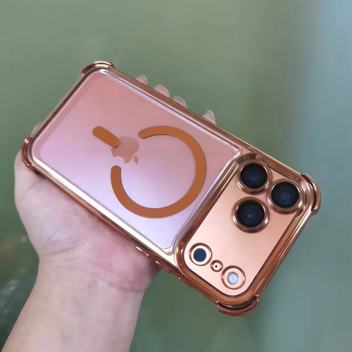 Luxury iPhone Case — Plating Transparent Shockproof Magnetic Cover, MagSafe Compatible, Wireless-Charging, Anti-Fingerprint, Full Protection