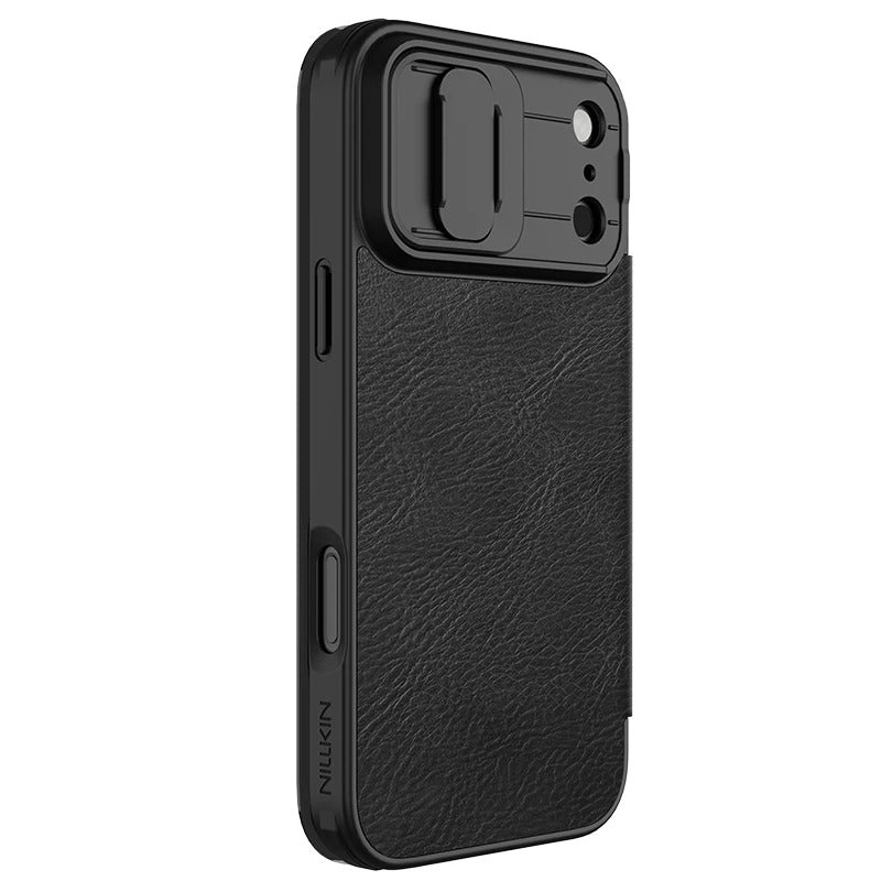 Luxury iPhone Case — Shockproof Flip Leather Wallet Cover with Camera Slider Protection, Anti-Fingerprint Dustproof Design