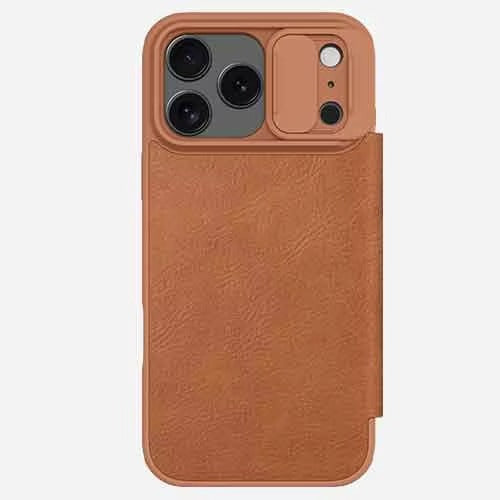 Luxury iPhone Case — Shockproof Flip Leather Wallet Cover with Camera Slider Protection, Anti-Fingerprint Dustproof Design