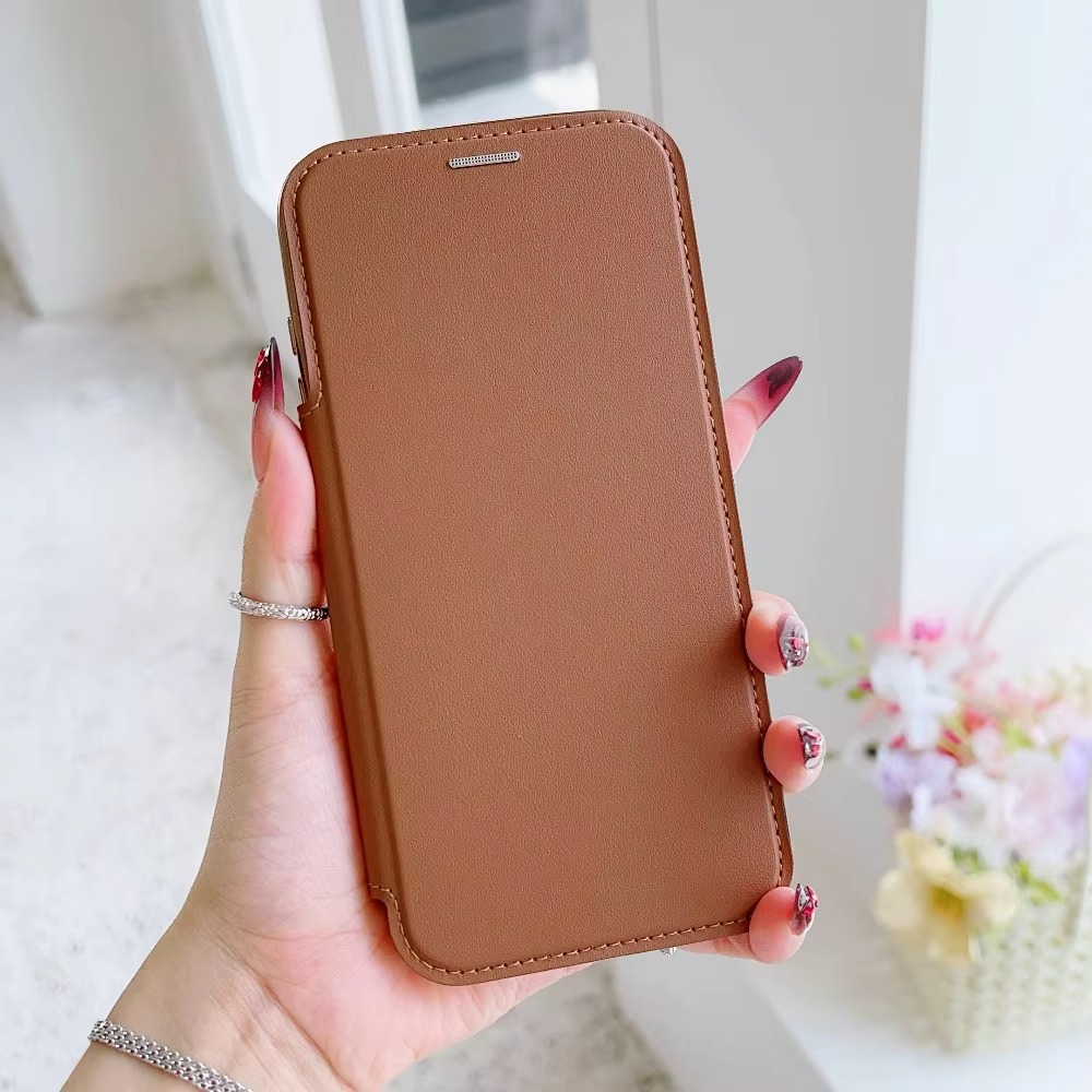 Luxury iPhone Case — Transparent Flip Leather MagSafe Compatible Magnetic Wallet Cover, Shockproof, Anti-Fingerprint, Card Holder, Kickstand, Dustproof Design