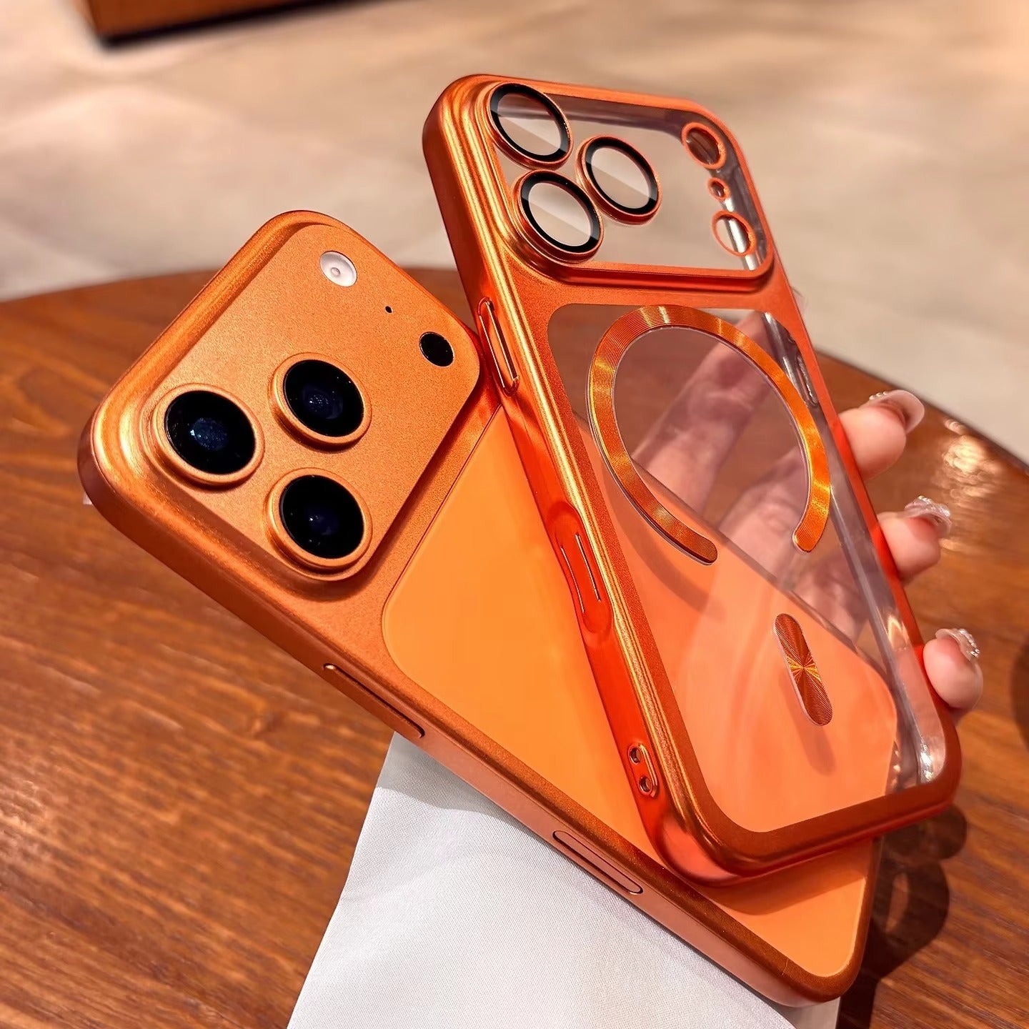 Luxury iPhone Case — Transparent Plating MagSafe Compatible Soft TPU Cover with Camera Protection, Shockproof Design, Anti-Fingerprint, Non-Slip Finish