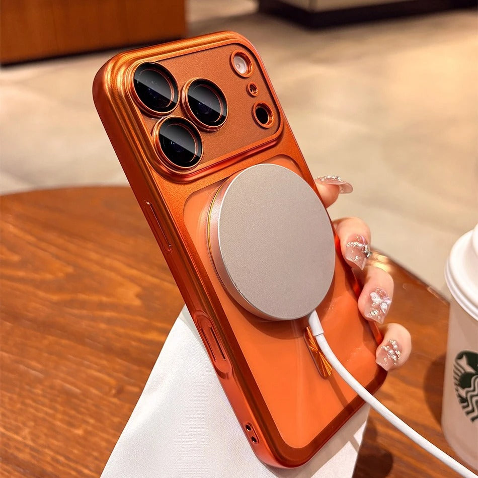 Luxury iPhone Case — Transparent Plating MagSafe Compatible Soft TPU Cover with Camera Protection, Shockproof Design, Anti-Fingerprint, Non-Slip Finish