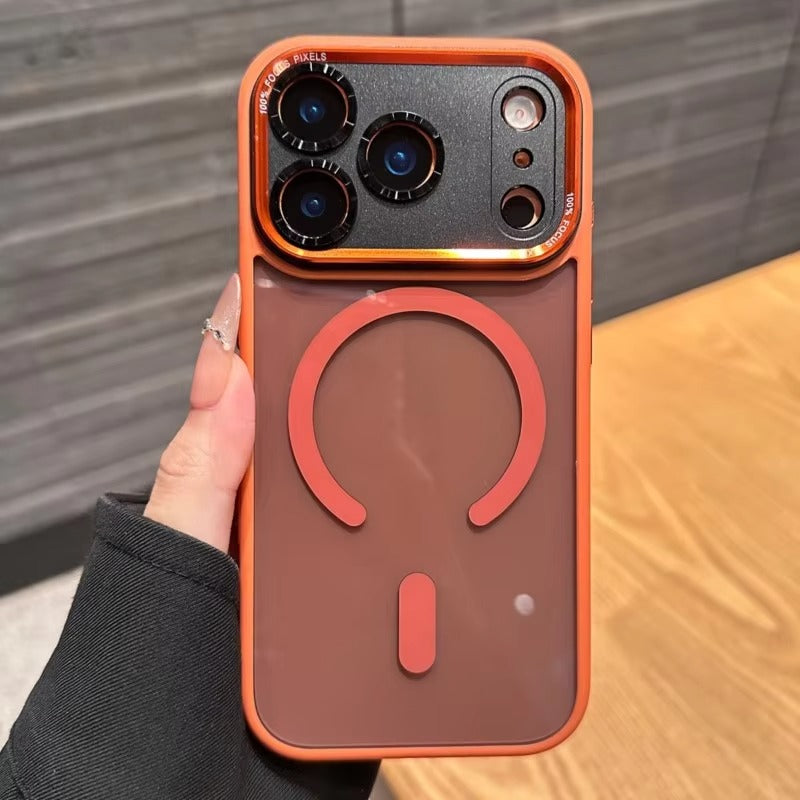 Luxury iPhone Case — Transparent MagSafe Compatible Cover with Plating Camera Protection, Shockproof, Anti-Fingerprint, Dustproof, Full Coverage Design