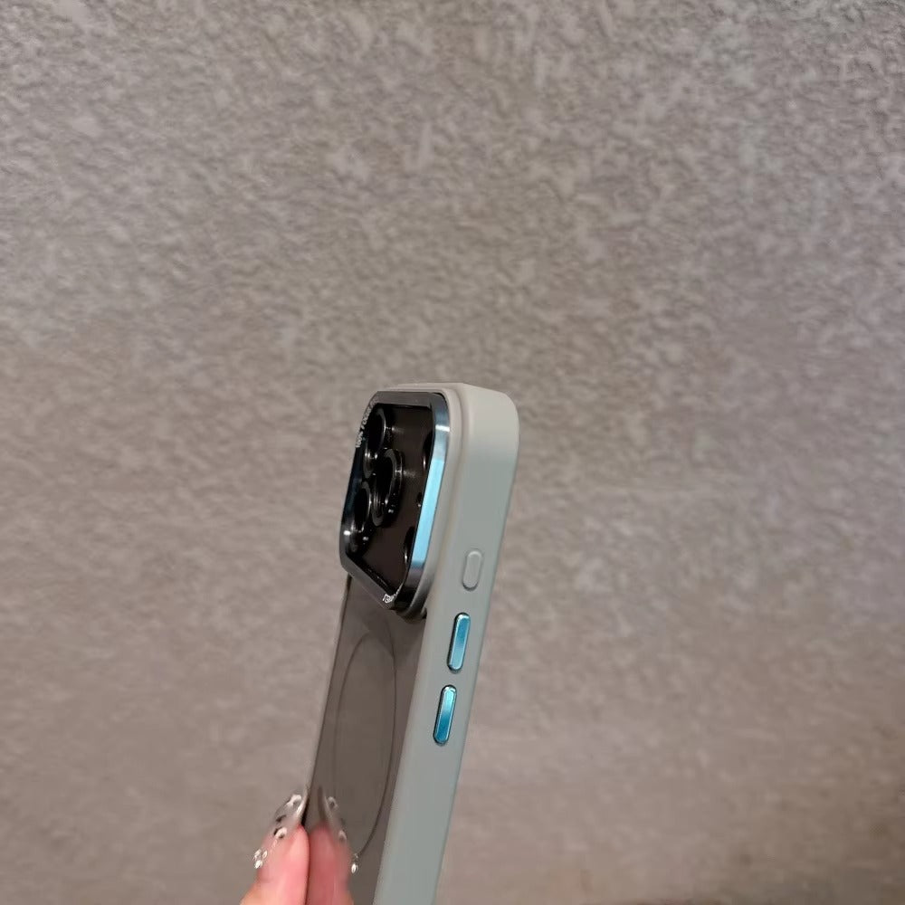 Luxury iPhone Case — Transparent MagSafe Compatible Cover with Plating Camera Protection, Shockproof, Anti-Fingerprint, Dustproof, Full Coverage Design