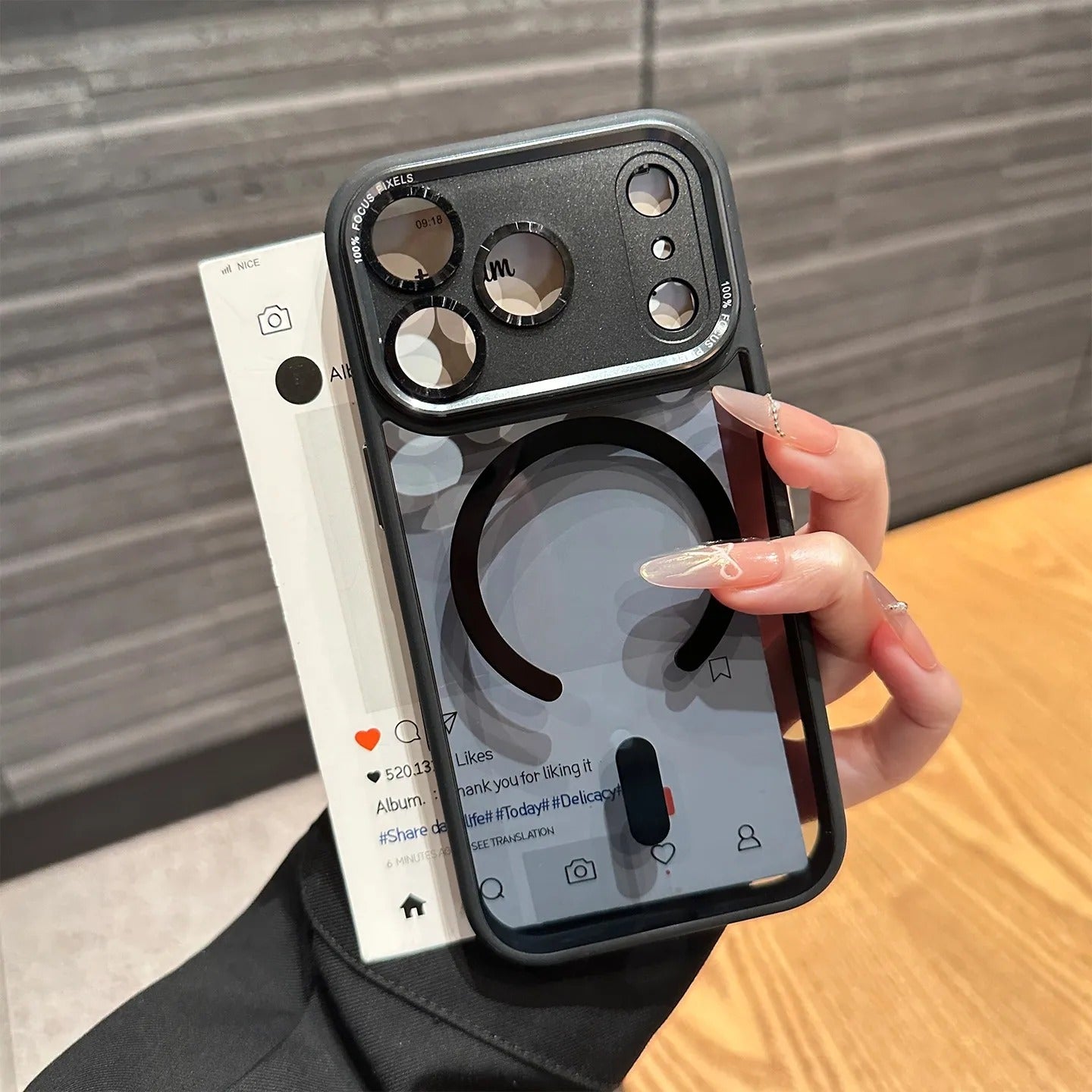 Luxury iPhone Case — Transparent MagSafe Compatible Cover with Plating Camera Protection, Shockproof, Anti-Fingerprint, Dustproof, Full Coverage Design