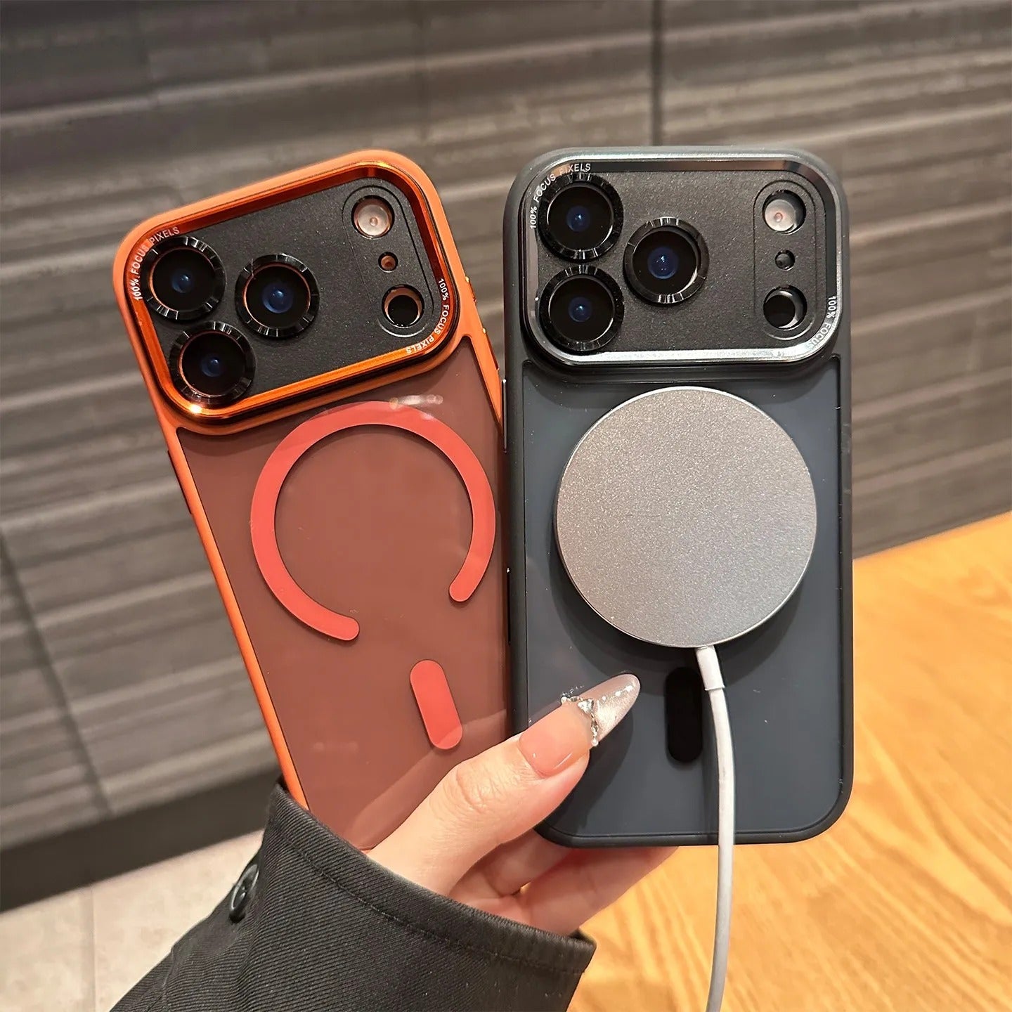 Luxury iPhone Case — Transparent MagSafe Compatible Cover with Plating Camera Protection, Shockproof, Anti-Fingerprint, Dustproof, Full Coverage Design