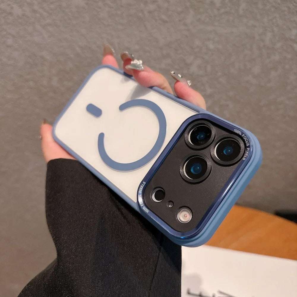 Luxury iPhone Case — Transparent MagSafe Compatible Cover with Plating Camera Protection, Shockproof, Anti-Fingerprint, Dustproof, Full Coverage Design