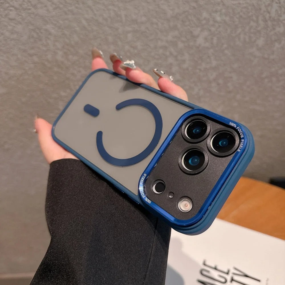 Luxury iPhone Case — Transparent MagSafe Compatible Cover with Plating Camera Protection, Shockproof, Anti-Fingerprint, Dustproof, Full Coverage Design