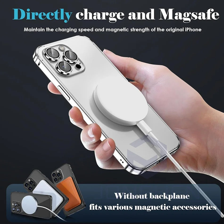 Luxury iPhone Bumper Case Thin Aluminum Alloy Frame — Lightweight Metal Protective Cover, Slim Anti-Fingerprint Design, Durable Back Accessories