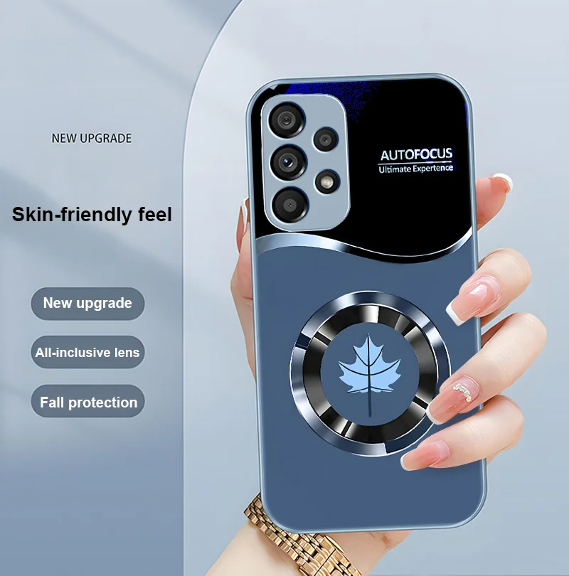 Luxury iPhone Case Circle Orchid Design — Tempered Glass Back Cover with TPU Frame, Slim Shockproof Protection, Anti-Fingerprint Scratch-Resistant Finish