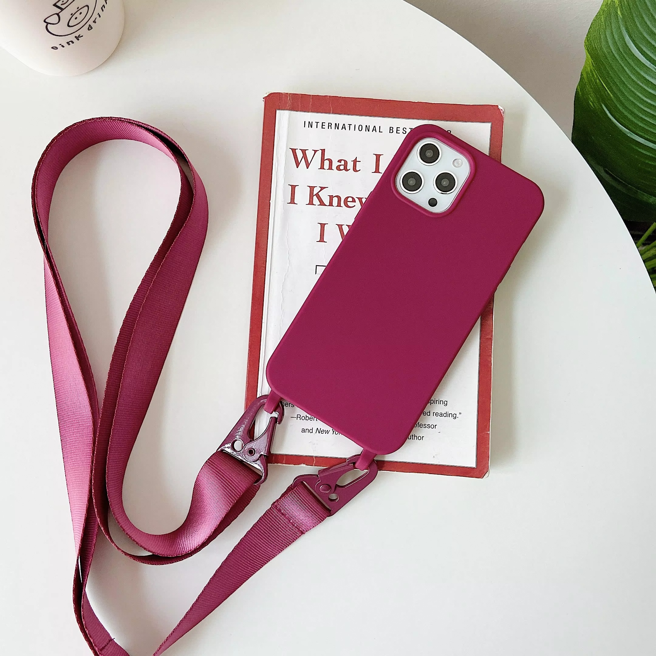 Luxury iPhone Case Crossbody Liquid Silicone — Matte Anti-Fingerprint Shockproof Cover with Lanyard, Full Edge Protection, Non-Slip