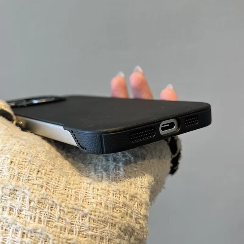 Luxury iPhone Case Frameless Leather Texture Matte Cover — Slim Business Style Design, Shockproof Full Coverage Shell, Anti-Fingerprint Scratch-Resistant Finish