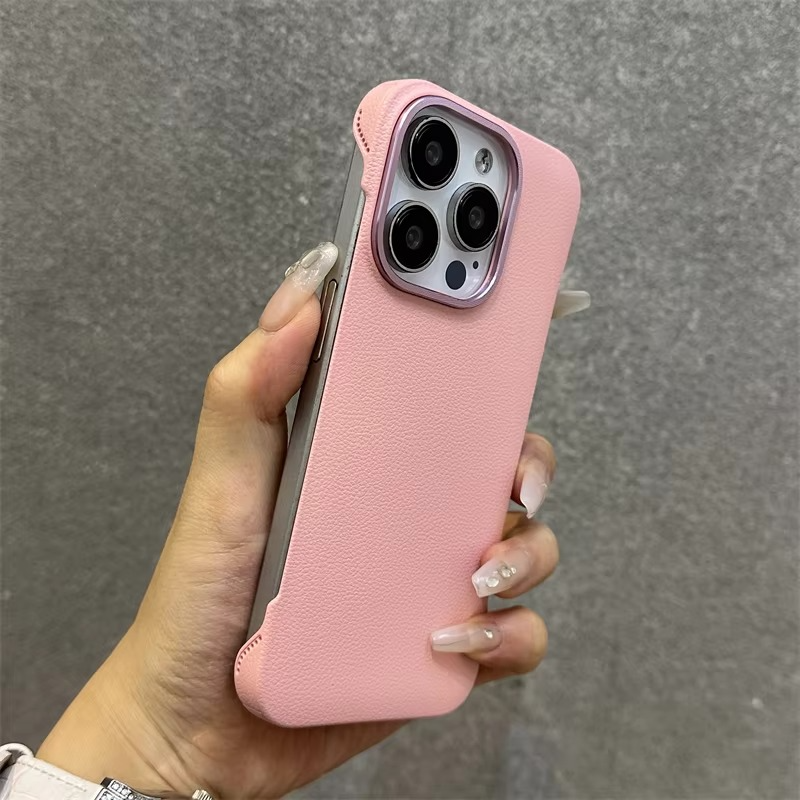 Luxury iPhone Case Frameless Leather Texture Matte Cover — Slim Business Style Design, Shockproof Full Coverage Shell, Anti-Fingerprint Scratch-Resistant Finish