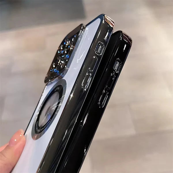 Luxury iPhone Case Transparent Magnetic Frameless Cover — Aluminum Alloy Frame, Slim Anti-Drop Shockproof Design, Scratch-Resistant Non-Slip Finish