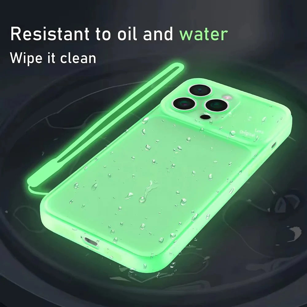 Luxury iPhone Case MagSafe Compatible Luminous Clear Silicone Cover — Night Light Glow Design, Ultra-Thin Shockproof Protection, Camera Lens & Screen Safe