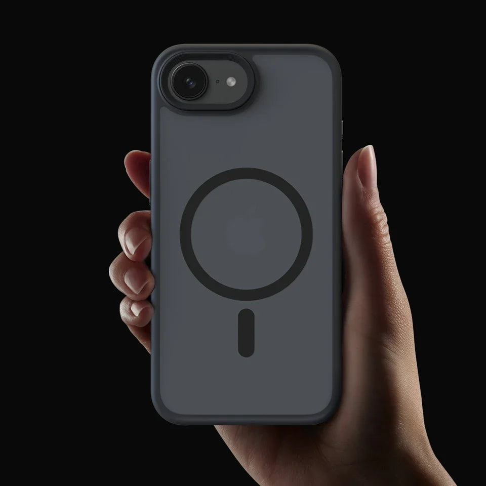 Luxury iPhone Case MagSafe Compatible Matte Translucent Armor Cover — Magnetic Shockproof Dual Layer Design, Wireless Charging, Anti-Fingerprint Scratch-Resistant Finish