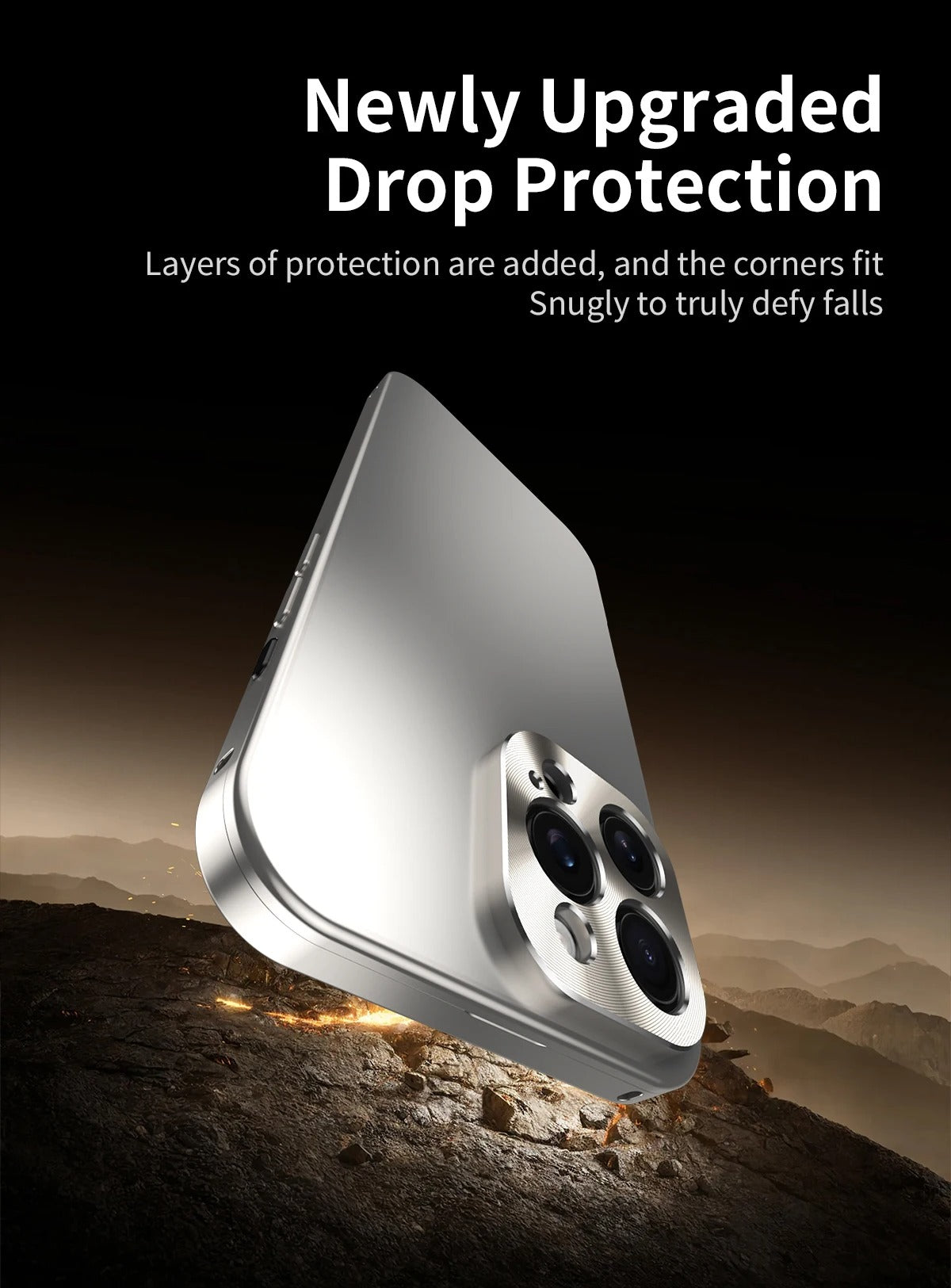 Luxury iPhone Case MagSafe Compatible Shockproof Camera Lens Protection — Matte Titanium Alloy Frame, Magnetic Slim Cover, Anti-Fingerprint, Drop Resistant