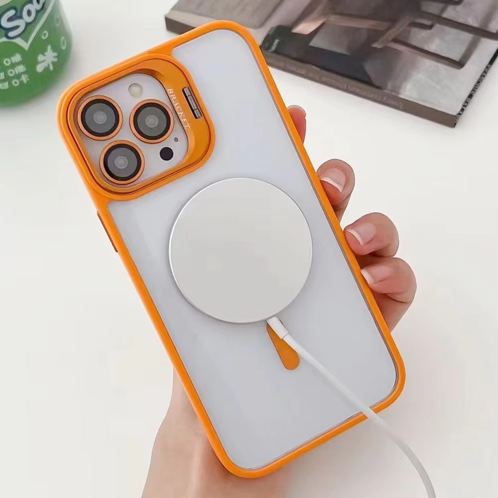 Luxury iPhone Case MagSafe Compatible Shockproof Cover — Full Protection Silicone, Glass Lens Guard, Anti-Fingerprint, Anti-Scratch, Lightweight, Non-Slip