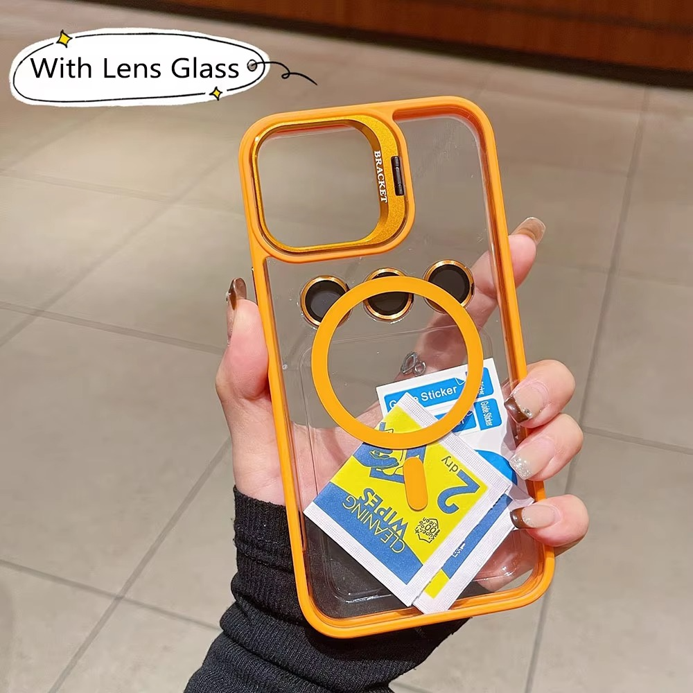 Luxury iPhone Case MagSafe Compatible Shockproof Cover — Full Protection Silicone, Glass Lens Guard, Anti-Fingerprint, Anti-Scratch, Lightweight, Non-Slip