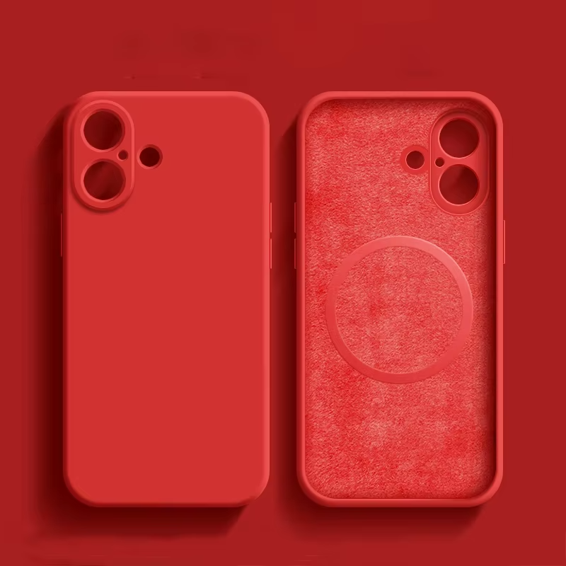 Luxury iPhone Case MagSafe Compatible — Liquid Silicone Soft Cover, Magnetic, Full Protection, Shockproof, Anti-Fingerprint, Slim Lightweight Funda