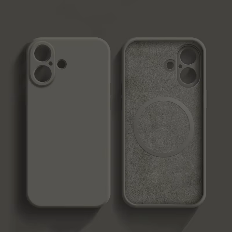 Luxury iPhone Case MagSafe Compatible — Liquid Silicone Soft Cover, Magnetic, Full Protection, Shockproof, Anti-Fingerprint, Slim Lightweight Funda