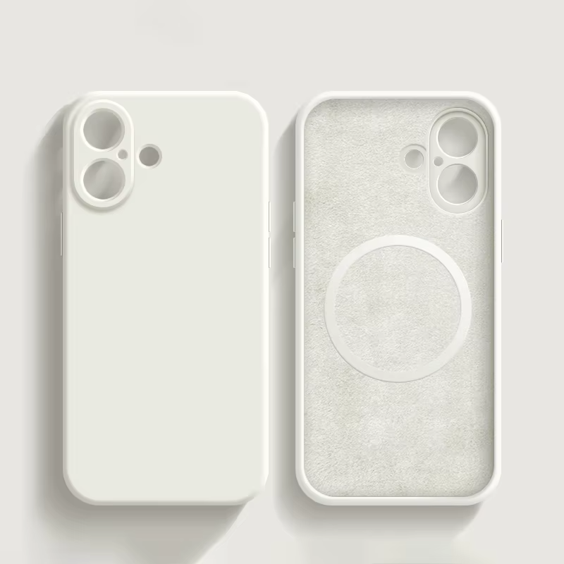 Luxury iPhone Case MagSafe Compatible — Liquid Silicone Soft Cover, Magnetic, Full Protection, Shockproof, Anti-Fingerprint, Slim Lightweight Funda