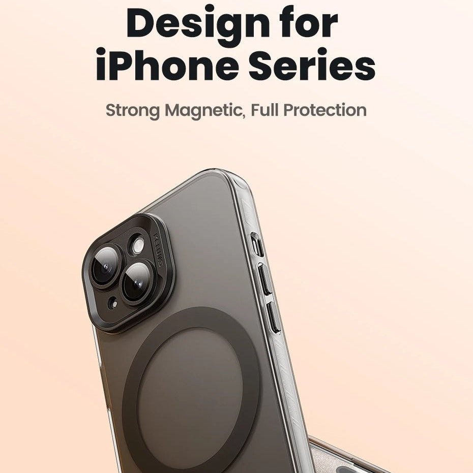 Luxury iPhone Case MagSafe Compatible — Matte Magnetic Wireless Charging, Shockproof Full Coverage with Lens Protection, Transparent Cover