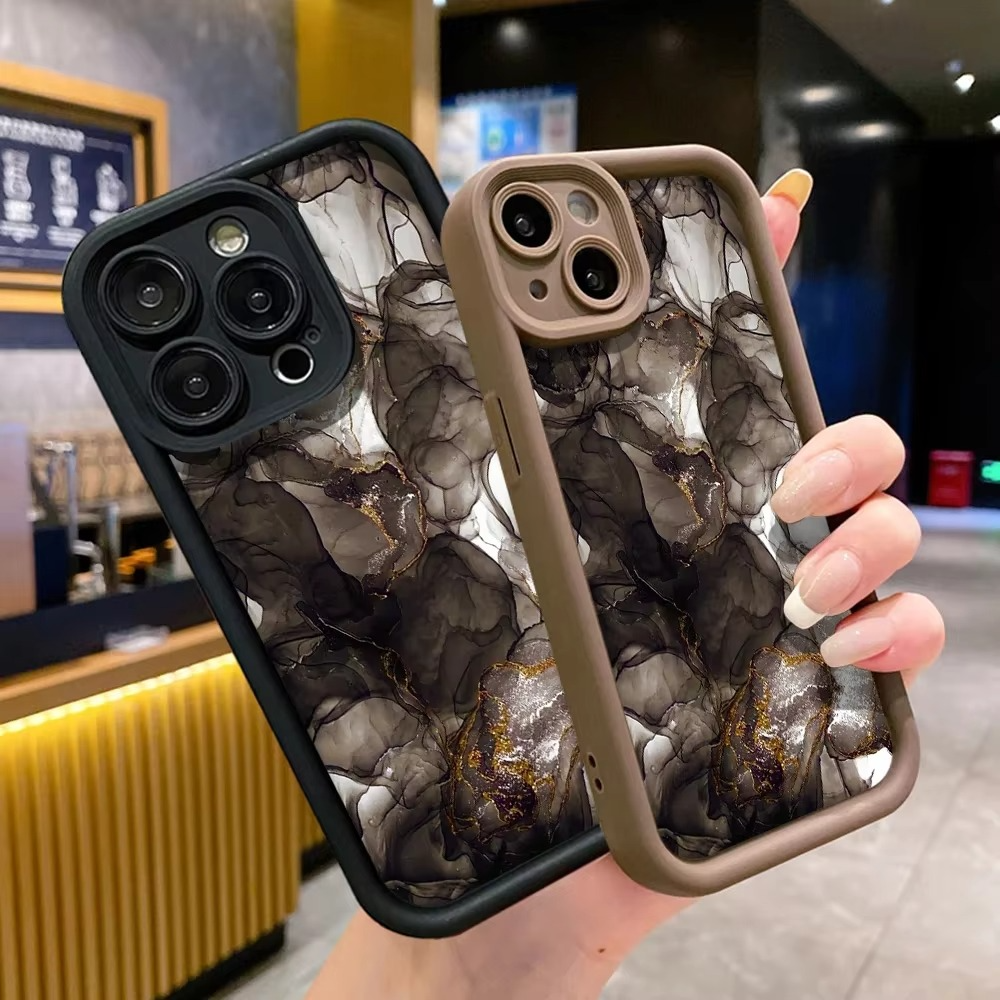 Luxury iPhone Case Marble Pattern Soft TPU Silicone — Shockproof, Anti-Fingerprint, Anti-Scratch, Non-Slip, Lightweight Full Coverage Cover