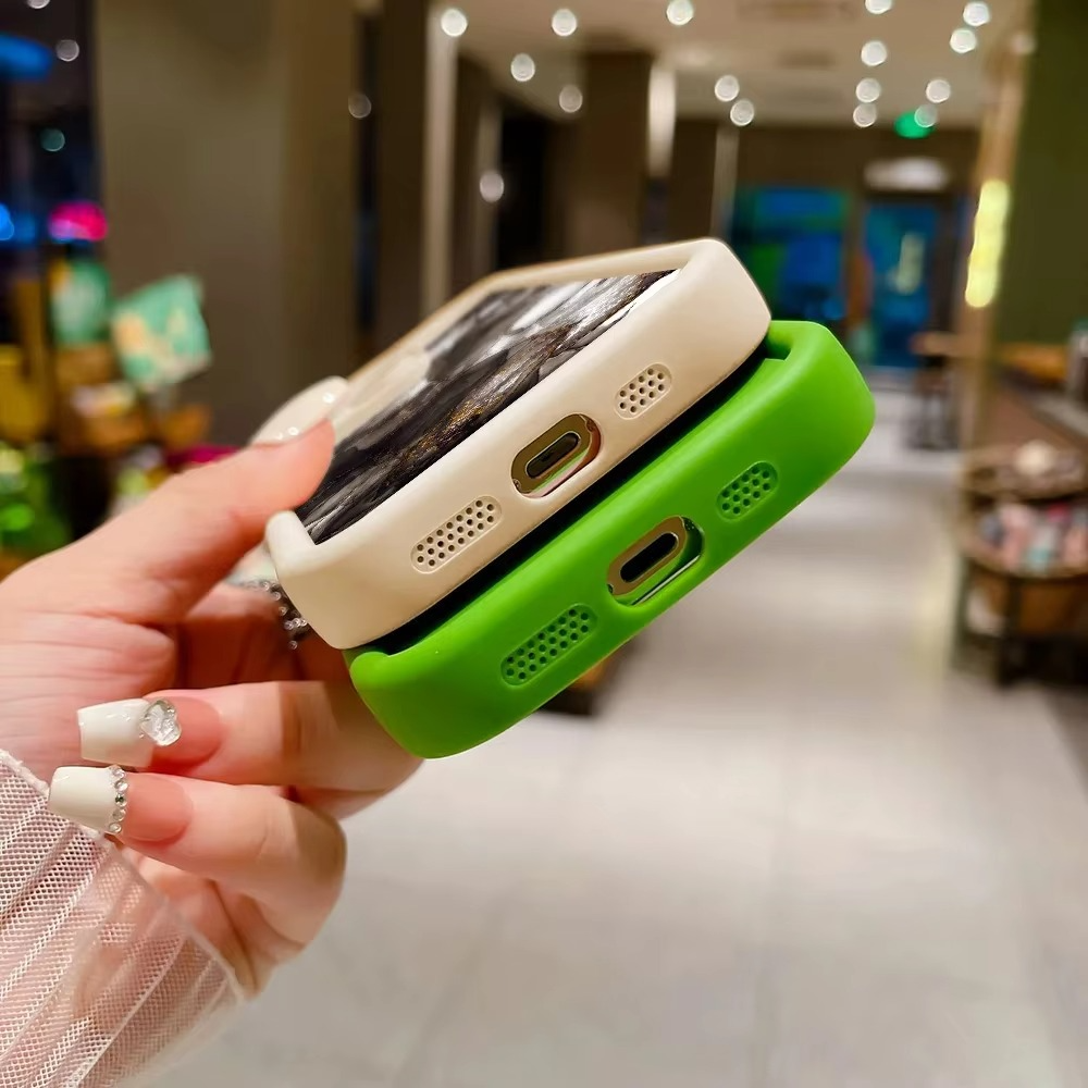 Luxury iPhone Case Marble Pattern Soft TPU Silicone — Shockproof, Anti-Fingerprint, Anti-Scratch, Non-Slip, Lightweight Full Coverage Cover