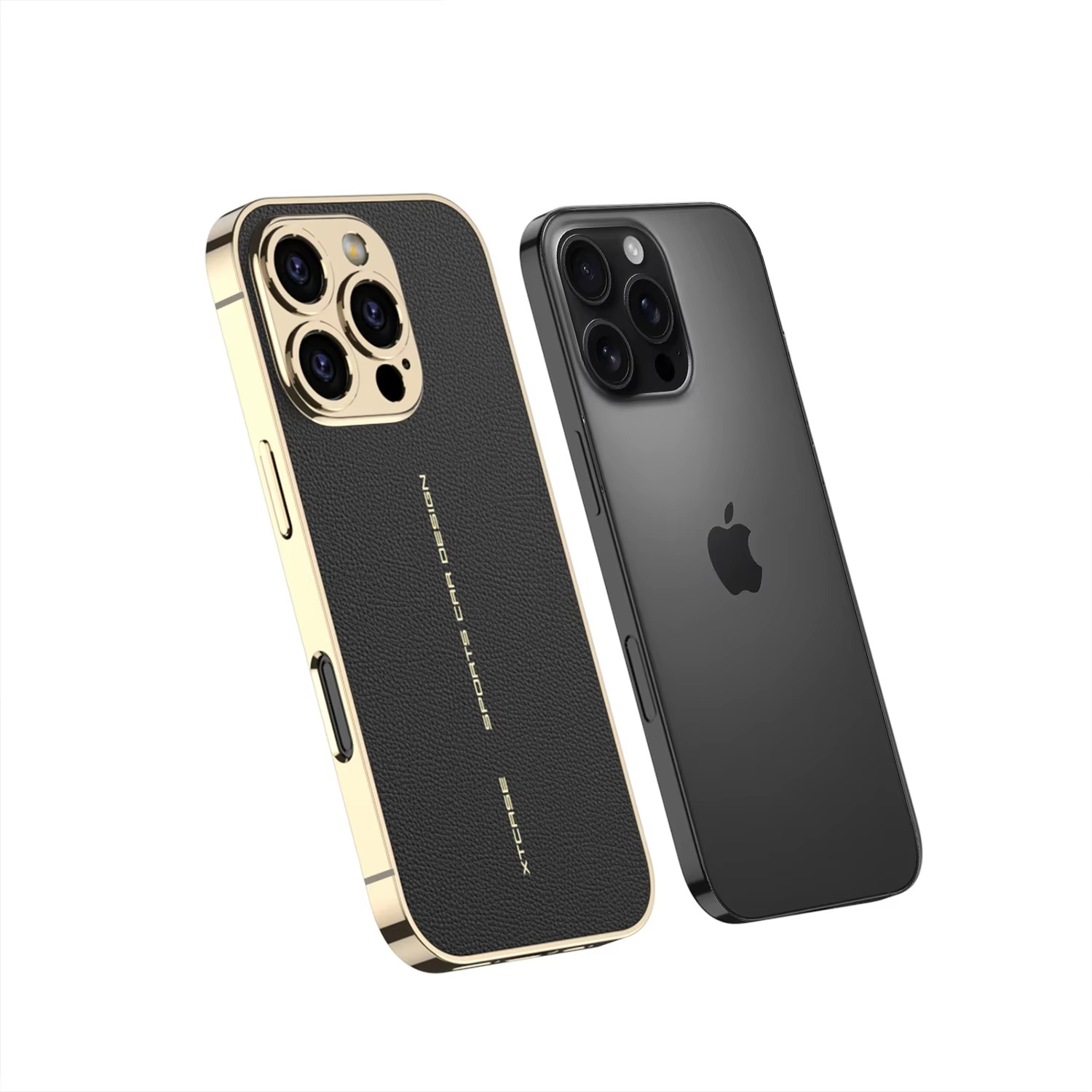 Luxury iPhone Case Plating Leather Back Cover — Full Lens Protection, Shockproof Anti-Fingerprint Scratch-Resistant Slim Design